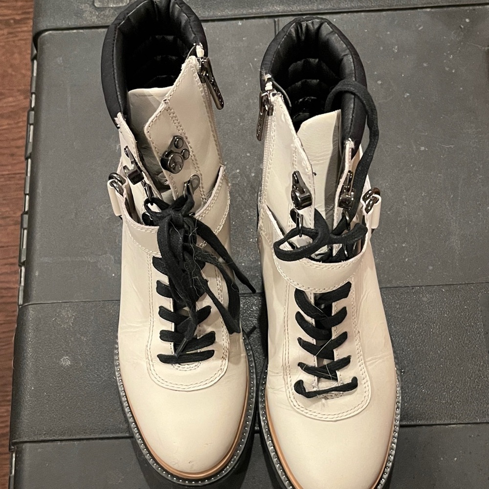 SARTO By Franco Sarto White Combat Boots